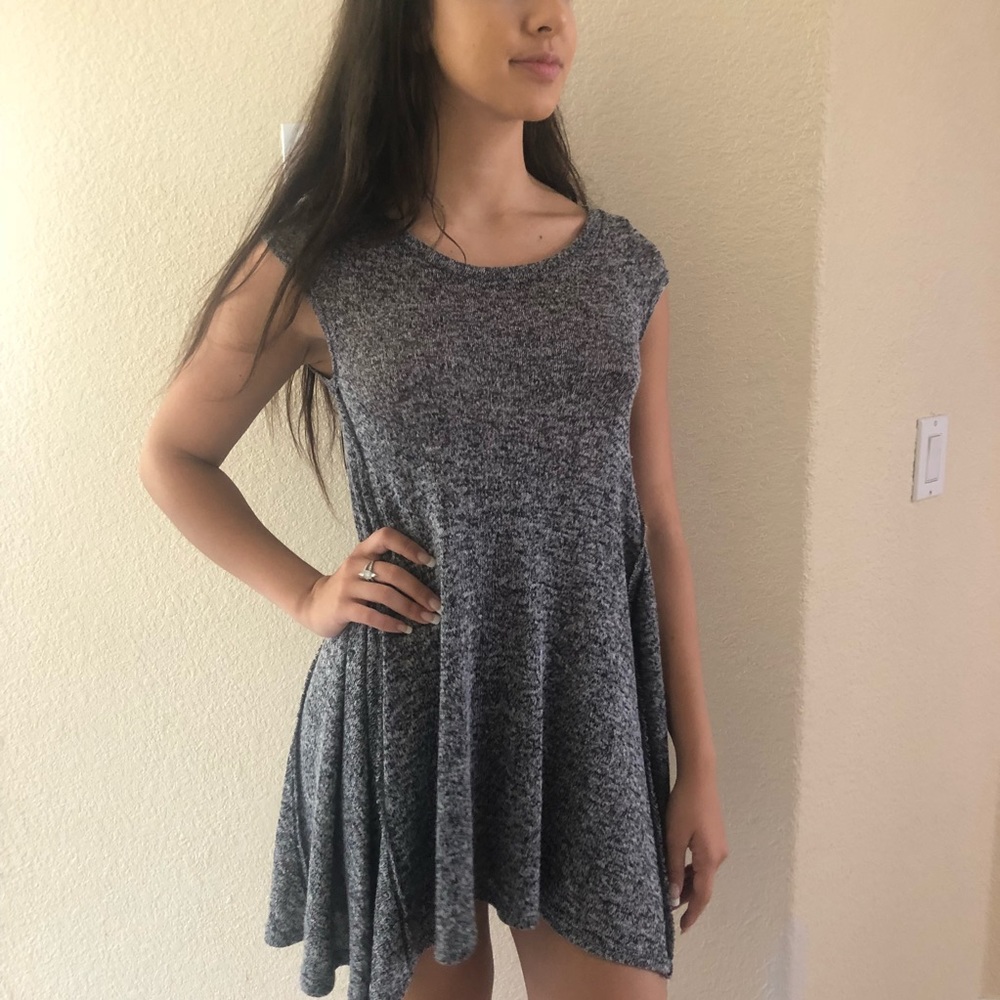 Cute grey knit winter dress